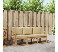 vidaXL Set di divani da esterno 3 pezzi, divano esterno, soggiorno moderno, mobili componibili per terrazza, comfort con stile