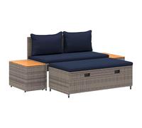 vidaXL Set di divani da esterno 4-Numero di posti 4 pcs, Divano da Esterno alla Moda, Mobili Moderni per Giardino, Panchina Versatile in Legno di Acacia, Perfetta per il Patio