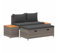 vidaXL Set di divani da esterno 4-Numero di posti 4 pcs, Divano da Esterno alla Moda, Mobili Moderni per Giardino, Panchina Versatile in Legno di Acacia, Perfetta per il Patio