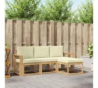 vidaXL Set di divani da esterno 4 pezzi, divano da esterno, mobile modulare moderno, area da giardino e sedie per terrazza, goditi il comfort nel tuo patio