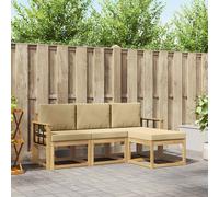 vidaXL Set di divani da esterno 4 pezzi, divano da esterno, mobile modulare moderno, area da giardino e sedie per terrazza, goditi il comfort nel tuo patio