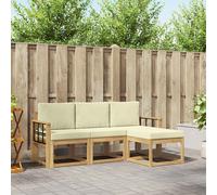 vidaXL Set di divani da esterno 4 pezzi, divano da esterno, mobile modulare moderno, area da giardino e sedie per terrazza, goditi il comfort nel tuo patio