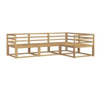 vidaXL Set di divani da esterno 4 pcs Bianco 245,5 x 166,5 x 73 cm, Mobili da esterno flessibili, set moderno per patio, divano comodo per il giardino, seduta resistente agli agenti atmosferici