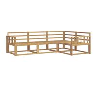 vidaXL Set di divani da esterno 4 pcs Bianco 247,5 x 168,5 x 73 cm, Mobili da esterno flessibili, set moderno per patio, divano comodo per il giardino, seduta resistente agli agenti atmosferici