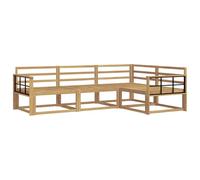 vidaXL Set di divani da esterno 4 pcs Bianco 247,5 x 168,5 x 73 cm, Mobili da esterno flessibili, set moderno per patio, divano comodo per il giardino, seduta resistente agli agenti atmosferici