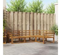 vidaXL Set di divani da esterno 4 pcs Naturale, Mobili da esterno flessibili, set moderno per patio, divano comodo per il giardino, seduta resistente agli agenti atmosferici