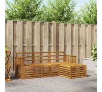 vidaXL Set di divani da esterno 4 pcs Naturale