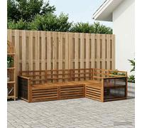 vidaXL Set di divani da esterno 4 pcs Naturale