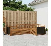vidaXL Set di divani da esterno 4 pcs Naturale 247,5 x 168,5 x 73 cm, Divano Esterno, Set Sezionale Resistente, Mobilio da Giardino, Comfort e Stile per il Tuo Patio