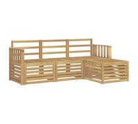 vidaXL Set di divani da esterno, 4 pezzi, bianco, divano sezionale da giardino, lounge moderno, mobili per terrazza, comfort all'aria aperta