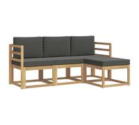 vidaXL Set di divani da esterno 4 pezzi, divano da esterno, mobile modulare moderno, area da giardino e sedie per terrazza, goditi il comfort nel tuo patio