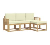 vidaXL Set di divani da esterno 4 pezzi, divano da esterno, mobile modulare moderno, area da giardino e sedie per terrazza, goditi il comfort nel tuo patio