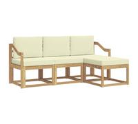 vidaXL Set di divani da esterno 4 pezzi, divano da esterno, mobile modulare moderno, area da giardino e sedie per terrazza, goditi il comfort nel tuo patio