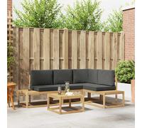 vidaXL Set di divani da esterno 4 pezzi, bianco e antracite, salotto da giardino, divano moderno, set resistente, mobile da patio per rilassarsi sulla terrazza