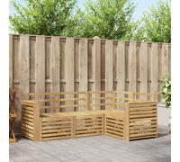 vidaXL Set divani 4 pcs Bianco 191 x 132,5 x 73 cm, Set da Giardino, Divano Esterno Moderno, Mobili Angolari per Relax in Terrazza, Comfort Patio
