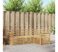 vidaXL Set divani 4 pcs Bianco 190 x 130,5 x 73 cm, Set da Giardino, Divano Esterno Moderno, Mobili Angolari per Relax in Terrazza, Comfort Patio