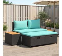 vidaXL Set di divani da esterno 4-Numero di posti 4 pcs, Divano da Esterno alla Moda, Mobili Moderni per Giardino, Panchina Versatile in Legno di Acacia, Perfetta per il Patio
