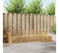 vidaXL Set di divani da esterno 5 pcs Bianco 249 x 122,5 x 73 cm