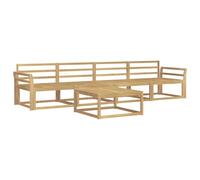 vidaXL Set di divani da esterno 5 pcs Bianco 79 x 79 x 37 cm, Set Divano da Esterno, Mobili Moderni per Patio, Lounge Sezionale, Sedute Modulari Resistenti per Comfort in Giardino