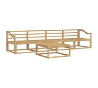 vidaXL Set di divani da esterno 5 pcs Bianco 79 x 79 x 37 cm, Set Divano da Esterno, Mobili Moderni per Patio, Lounge Sezionale, Sedute Modulari Resistenti per Comfort in Giardino