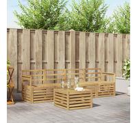 vidaXL Set di divani da esterno 5 pcs Bianco Legno di Acacia Massello