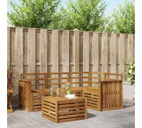 vidaXL Set di divani da esterno 5 pcs Naturale, Divano da esterno moderno, elegante seduta per patio, arredamento giardino contemporaneo, lounge modulare