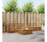 vidaXL Set di divani da esterno 5 pcs Naturale, Divano da giardino, moderno, sezione comoda, mobili per esterni, set resistente per patio