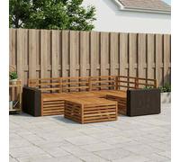 vidaXL Set di divani da esterno 5 pcs Naturale 79 x 79 x 37 cm