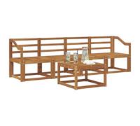 vidaXL Set di divani da esterno 5 pcs Naturale, Divano da giardino, comoda zona relax, resistente lounge per patio, set nautico per tutti