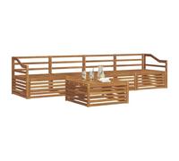 vidaXL Set di divani da esterno 5 pcs Naturale, Divano da giardino, moderno, sezione comoda, mobili per esterni, set resistente per patio