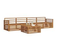 vidaXL Set di divani da esterno 5 pcs Naturale, Divano da giardino, moderno, sezione comoda, mobili per esterni, set resistente per patio