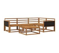 vidaXL Set di divani da esterno 5 pcs Naturale, Set di divani da esterno eleganti, mobili moderni in legno massello di acacia, posti a sedere comodi per il giardino