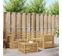 vidaXL Set di divani da esterno 5 pz Bianco Legno di Acacia Massello