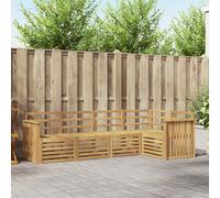 vidaXL Set di divani da esterno 5 pz Bianco Legno di Acacia Massello