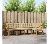 vidaXL Set di divani da esterno 5 pz Naturale e Beige