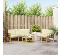 vidaXL Set di divani da esterno, 6 pezzi, divano esterno da giardino, mobile modulare moderno, lounge in patio, set per rilassarsi in terrazza