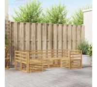 vidaXL Set di divani da esterno 6 pcs Bianco 245 x 126,5 x 73 cm