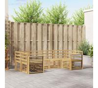 vidaXL Set di divani da esterno 6 pcs Bianco 245 x 128,5 x 73 cm