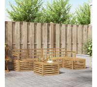 vidaXL Set di divani da esterno 6 pcs Bianco 59 x 59 x 37 cm