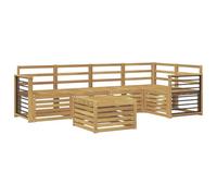 vidaXL Set di divani da esterno 6 pcs Bianco 59 x 59 x 37 cm, Mobili da Giardino, Divano Sezionale Moderno, Posti per Esterno, Set da Patio per Relax e Comfort