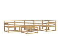 vidaXL Set di divani da esterno 6 pcs Bianco 79 x 79 x 37 cm, Set di mobili da esterno moderno, divano resistente agli agenti atmosferici, sezionale elegante per il giardino