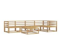 vidaXL Set di divani da esterno 6 pcs Bianco 79 x 79 x 37 cm, Set di mobili da esterno moderno, divano resistente agli agenti atmosferici, sezionale elegante per il giardino