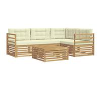 vidaXL Set di divani da esterno 6 pcs, Divano esterno moderno, set sezione comoda per giardino, arredo resistente per terrazzo, perfetto in ogni clima