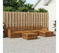 vidaXL Set di divani da esterno 6 pcs Naturale