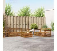 vidaXL Set di divani da esterno 6 pcs Naturale