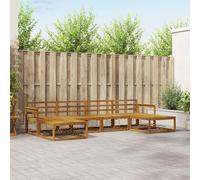 vidaXL Set di divani da esterno 6 pcs Naturale