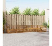 vidaXL Set di divani da esterno 6 pcs Naturale, Mobili da giardino, divano moderno per esterni, set sezionale per patio, comfort resistente per il terrazzo