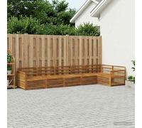 vidaXL Set di divani da esterno 6 pcs Naturale, Mobili da giardino, divano moderno per esterni, set sezionale per patio, comfort resistente per il terrazzo