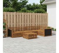 vidaXL Set di divani da esterno 6 pcs Naturale 79 x 79 x 37 cm