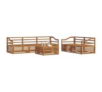 vidaXL Set di divani da esterno 6 pcs Naturale, Divano da Giardino, Set Sezionale per Esterni, Comfort Duraturo per Patio e Terrazza